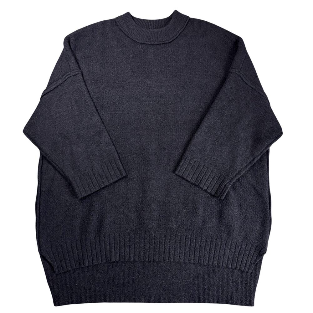 Free People Womens S Oversized Tunic Sweater Navy Blue Slouchy Long Pullover